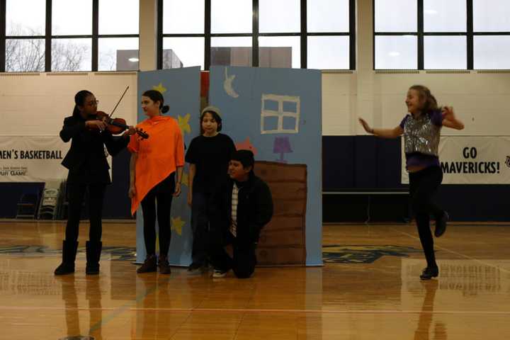 Students of Lakeland Central School Districts&#x27; Destination Imagination teams perform March 5 at the tournament.