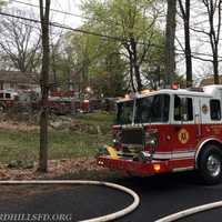 <p>A car fire swiftly spread to a Mount Kisco home that was under renovation.</p>