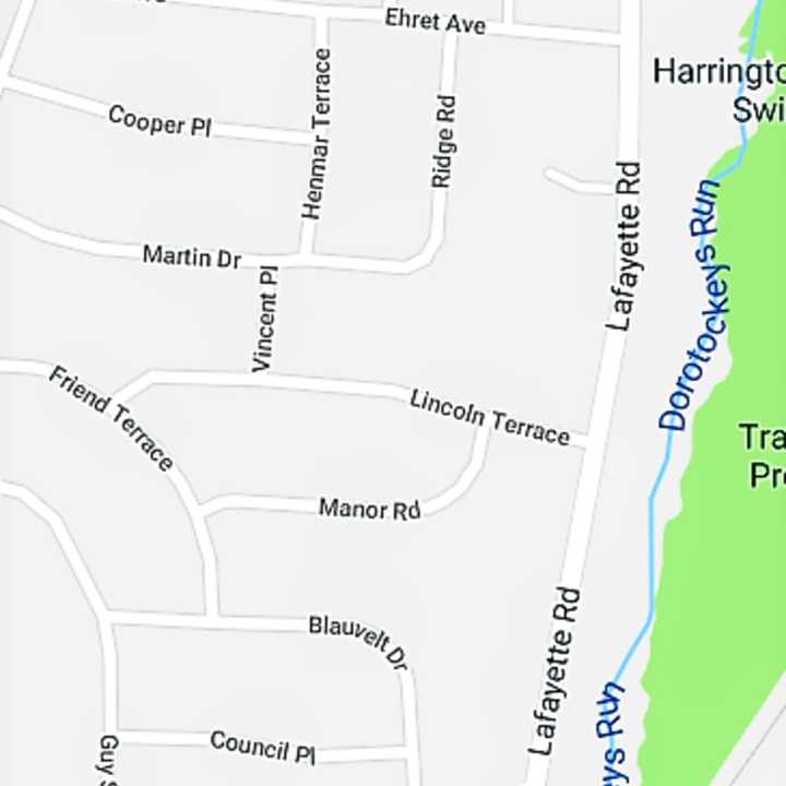 The Harrington Park vehicles were stolen or broken into over the weekend in the area outlined on this map.