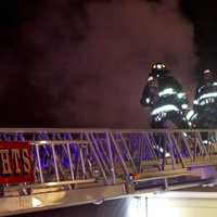 <p>Firefighters at work at Garibaldi Avenue fire in Lodi on Wednesday, Feb. 8.</p>