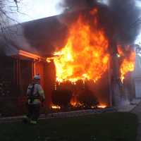 <p>Flames raced through the Westervelt Place home in Lodi.</p>