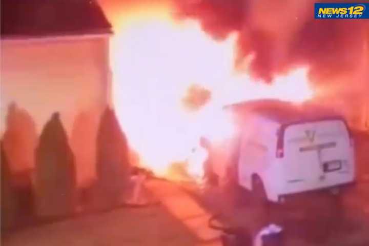 VIDEO: Long Branch Blaze Damages Vehicles, Homes, Injures Firefighter