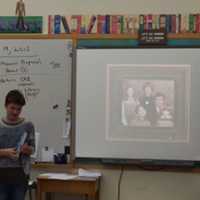 <p> Irvington Middle School students in Thomas Sandler’s English language arts class created book trailers as part of their seventh-grade narrative unit.</p>