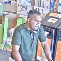 <p>This man caught on surveillance camera allegedly stole items from a Home Depot in Huntington Station, according to Suffolk County Police.</p>