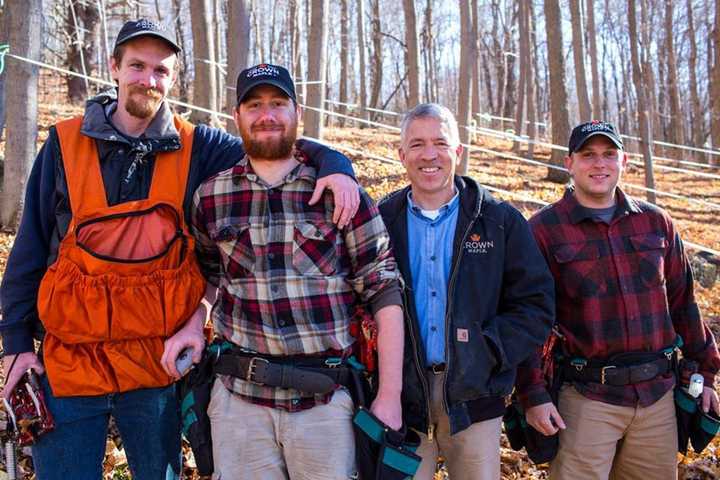 The crew at Madava Farms is working on the upcoming maple season for Crown Maple Syrup.