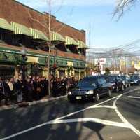 <p>Mark Rahl&#x27;s cortege passes Davey&#x27;s on Monday.</p>