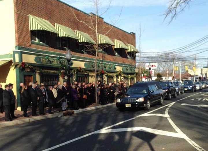 Mark Rahl&#x27;s cortege passes Davey&#x27;s on Monday.