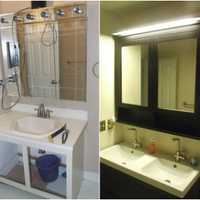 <p>Master bathroom before and after.</p>