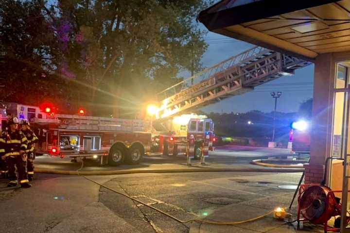 Fire Blows Through Roof Of Route 17 Burger King