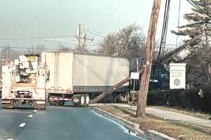 Tractor-Trailer Topples Two Poles On Route 46, KOs Power To Teterboro Muni Building