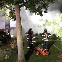 <p>The fast-moving fire demolished the Franklin Lakes home.</p>