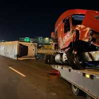 <p>One part loaded, one to go following overnight crash on eastbound Route 80.</p>