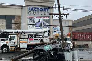 UPDATE: Driver Escapes Injury As Jeep Splits Pole On Route 46