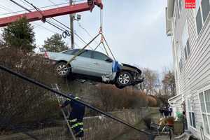 Driver OK After Sedan Careens Off Garden State Parkway Into Townhouse