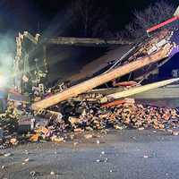 <p>The driver and passenger got out OK following the crash overnight crash on West Main Street in Bergenfield.</p>