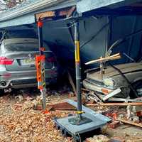Police: DWI Driver Plows Into Elmwood Park Garages, Garden Apartments Temporarily Evacuated