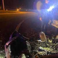 <p>Waldwick police, firefighters and EMS responded to the crash off southbound Route 17 late Friday, Jan. 13.</p>