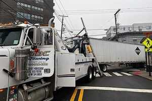 Tractor-Trailer Topples Street Light At Busy Fort Lee Intersection