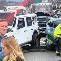 Human Corpse Ejected From Transport Van, Horse In Trailer OK In Multi-Vehicle Crash On Route 17