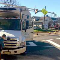 Driver Hospitalized After Italian Food Delivery Truck Destroys Traffic Light In Paramus