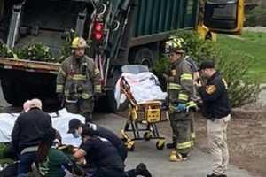 NO BRAKES: 2 Bail As Garbage Truck Barrels Into Passaic County Park, Nearly Plunges Into Brook