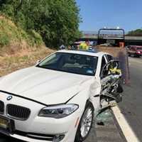 <p>Ridgefield Park firefighters extricated the BMW driver.</p>