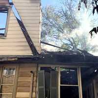 <p>There was little left of the home at Main Avenue and Temple Place in Passaic after the morning fire.</p>