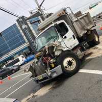 <p>A fuel spill had to be cleaned up following the crash near the entrance to the GWB.</p>