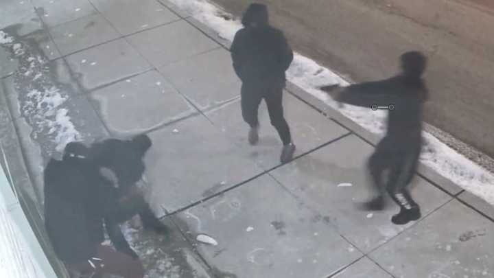 Disturbing surveillance images show three suspects rob and shoot William Grover Carter in Norristown, authorities say.