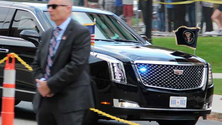 A presidential motorcade.&nbsp;