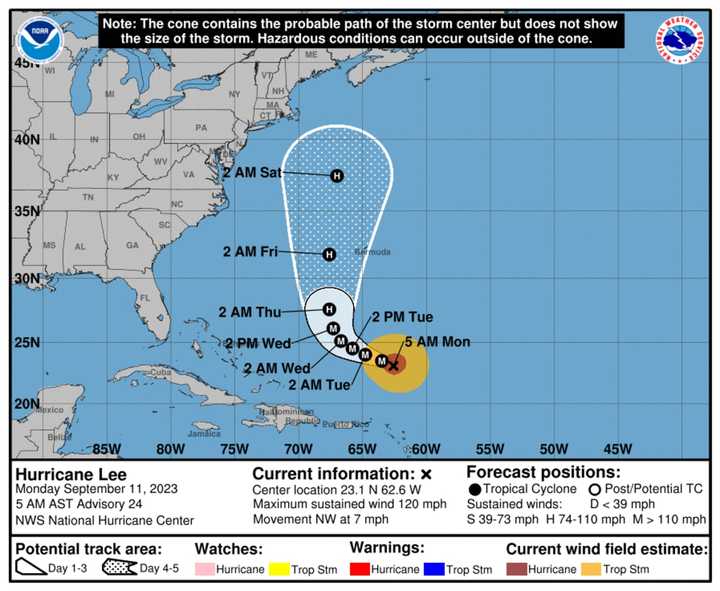 Hurricane Lee Restrengthens: New Models Predict Timing, Expected Site ...