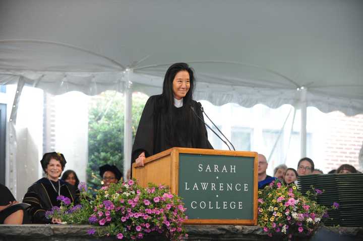 Vera Wang was in Bronxville to give a speech at Sarah Lawrence College.