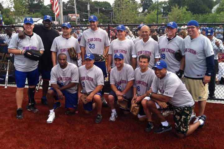 WFAN All-Stars Compete In Celebrity Softball Game In New Rochelle