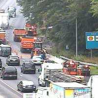 <p>By 10:20, most of the tree is gone and only one lane remains blocked on I-95 in Greenwich. </p>