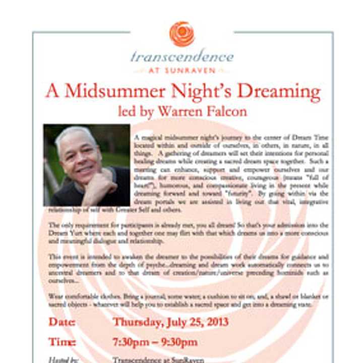 Warren Falcon will lead a gathering of dreamers on Thursday.