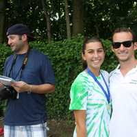 <p>Coveleigh Club&#x27;s Westchester Swimming Association diving champion Norah Murphy and coach Nick Turner.</p>