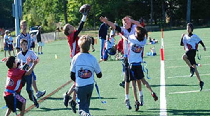 Kids from grades 3 through 8 can partake in New Canaan&#x27;s Flag Football League this fall. 