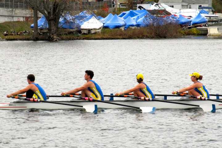 Lily Lindsay, 16, a Harrison resident and member of the Pelham Community Rowing Association, (r) will compete at the 2013 World Rowing Junior Championships in Lithuania.