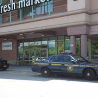 <p>New York State Police sectioned off the A&amp;P supermarket at Cortlandt Town Center Wednesday morning after a reported bank robbery. </p>