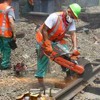 <p>Repairs are being made to about six miles of railroad track used by the New Haven and Harlem lines.</p>