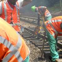 <p>Crews have removed 639 concrete ties and installed 769 new wood ties.</p>