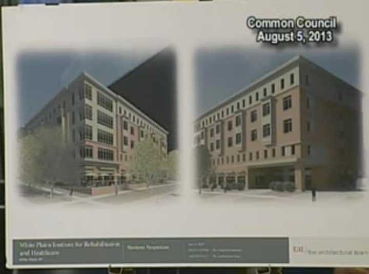 Renderings of the approved White Plains Center for Rehabilitation and Healthcare.