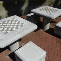 <p>The chess table at the corner of Cedar and Main streets in Dobbs Ferry.</p>