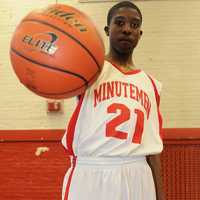 <p>Elijah Buchannan plays for the Eastchester-area Minutemen.</p>