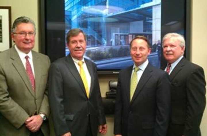 LDC Chairman Stephen J. Hunt, White Plains Hospital President and CEO Jon B. Schandler, County Executive Robert P. Astorino, and White Plains Hospital Vice President and COO Edward F. Leonard at the announcement. 