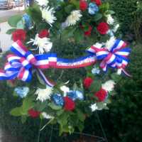 <p>A red, white and blue wreath was placed at Danbury&#x27;s 9/11 memorial in honor of the people with local ties who were killed in the terrorist attacks in 2001. </p>