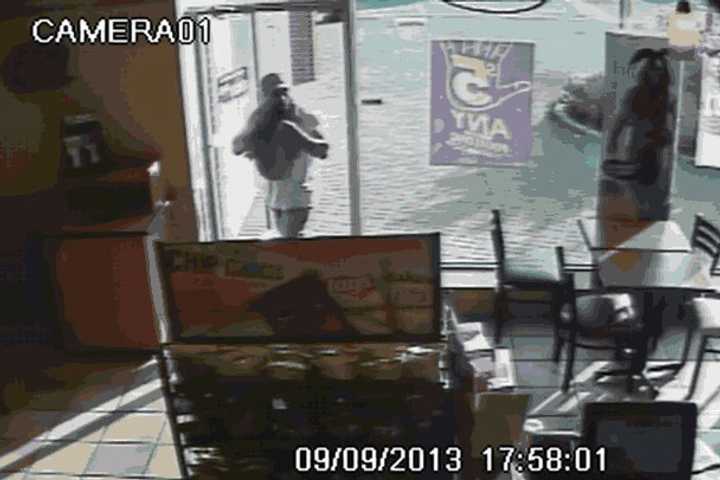 Norwalk police say this man robbed a Subway restaurant on Belden Avenue on Monday.