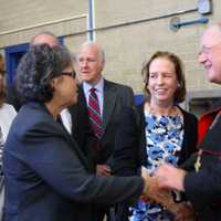 <p>Cardinal Dolan greets Sr. Anne Massell.</p>