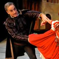 <p>William Michals and Christianne Tisdale (as Fred and Lilli) in Kiss Me Kate.</p>