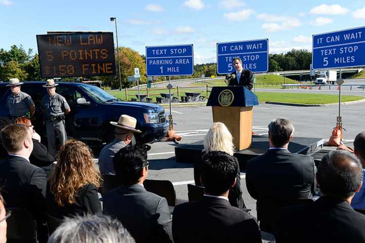 Gov. Andrew Cuomo announced that 91 new texting zones would be added to highways around the state, including Bedford and Ardsley in Westchester County. 